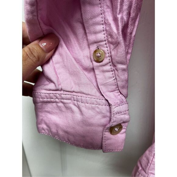 Ugg Pink Cotton Button Down Oversized Shirt sz XS EUC - Picture 5 of 7